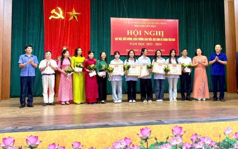 Xã Quảng Minh: Gặp mặt, biểu dương, khen thưởng giáo viên, học sinh đạt thành tích cao năm học 2023 – 2024.